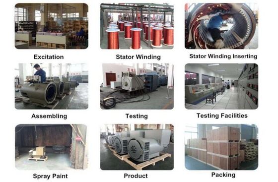 buy Double Bearing Alternator with 110V-480V Voltage Range AVR SX460 AS440 and 20 Years Life Time for Industrial Power Generation online manufacture